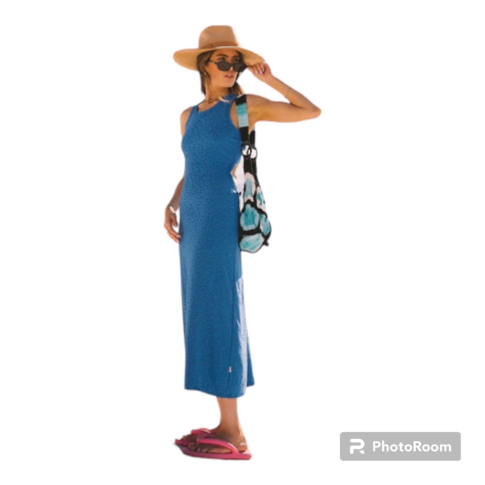 Araminta James Blue La Mer Terry Chenille Dress S Open Back